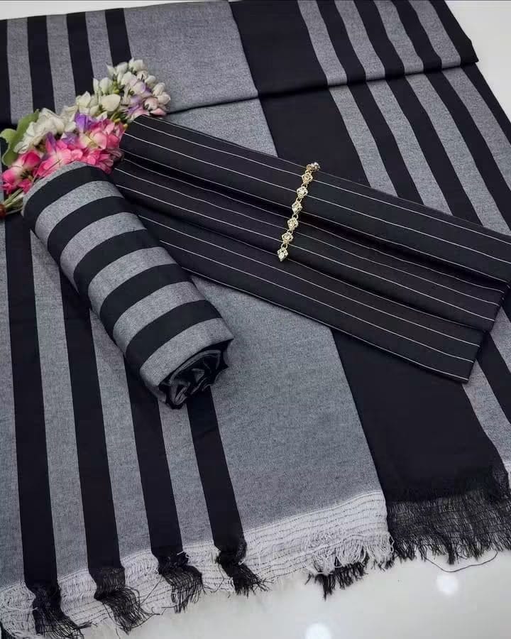 3pc Multani Susi Khaadi (Black)