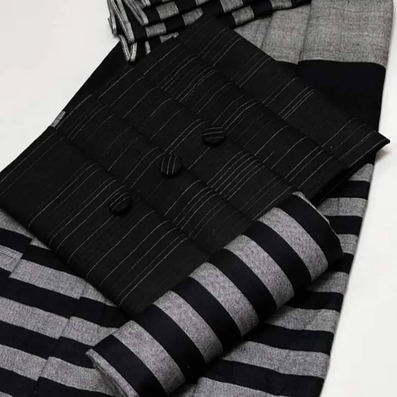 3pc Multani Susi Khaadi (Black)