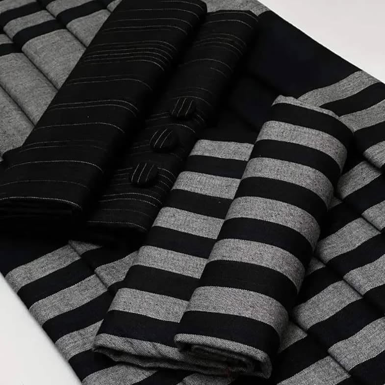 3pc Multani Susi Khaadi (Black)