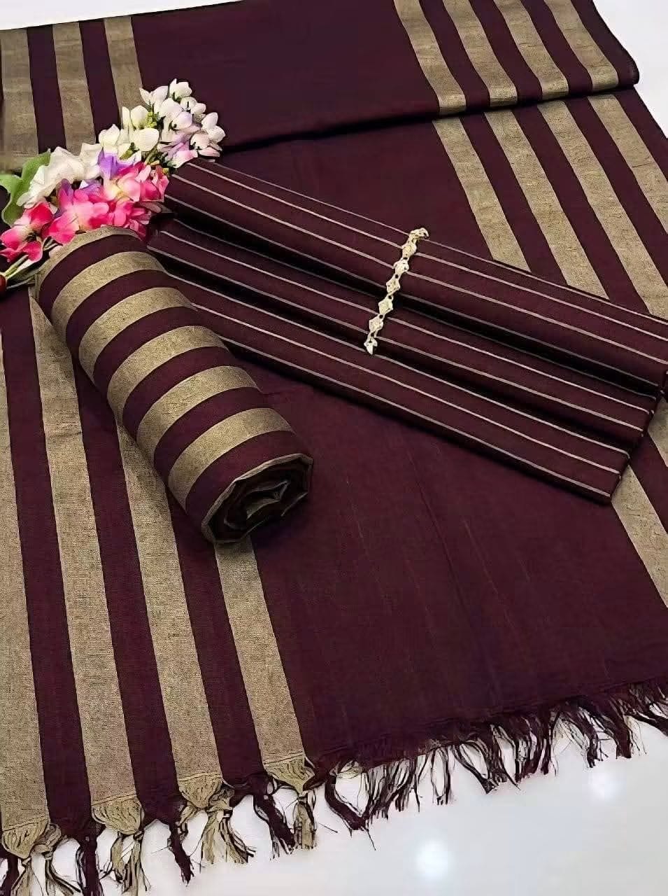 3pc Multani Susi Khaadi (Mehroon)